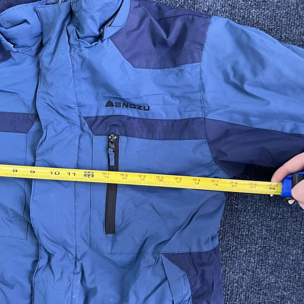 Snozu Ski Jacket Kids‎ Large 14/16 Blue Colorblock Insulated Winter Coat